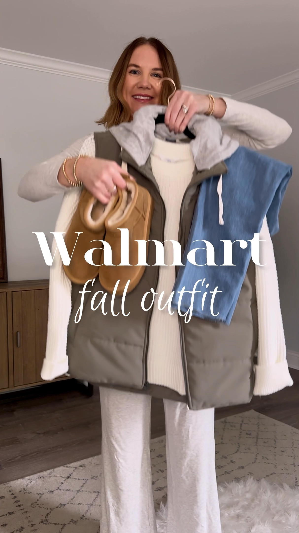 Say LINK for all the links & sizing info to be sent to you!
⚠️FOLLOW ME FIRST! You will not see my messages if you are not following me or you have your messages restricted in privacy settings.

Can you even believe this entire outfit is head to toe @walmartfashion ?Including the accessories! This $15 waffle knit sweater is such a great wardrobe basic (size up!) and I can’t get over the quality of this puffer vest
- it’s a menswear find!
$15 waffle knit sweater large
$29 puffer vest men’s medium 
$18 jeans tts 4
Boots fit TTS

Walmart fashion finds, walmart style, walmart outfit, fall outfits 2024, casual outfits 2024, ageless style, over 40 fashion, style on a budget, affordable fashion

#LTKStyleTip #LTKVideo #LTKSeasonal