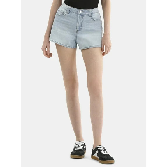 No Boundaries Denim Mom Shorts, 2.25'' Inseam, Women's | Walmart (US)