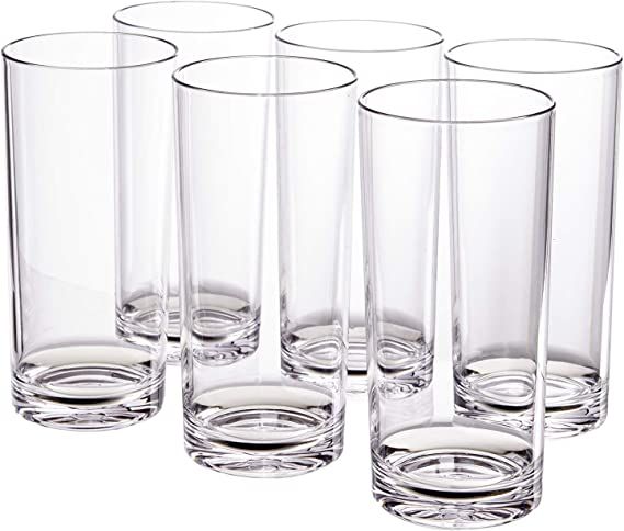 Classic 24-ounce Premium Quality Plastic Tumbler | set of 6 Clear | Amazon (US)