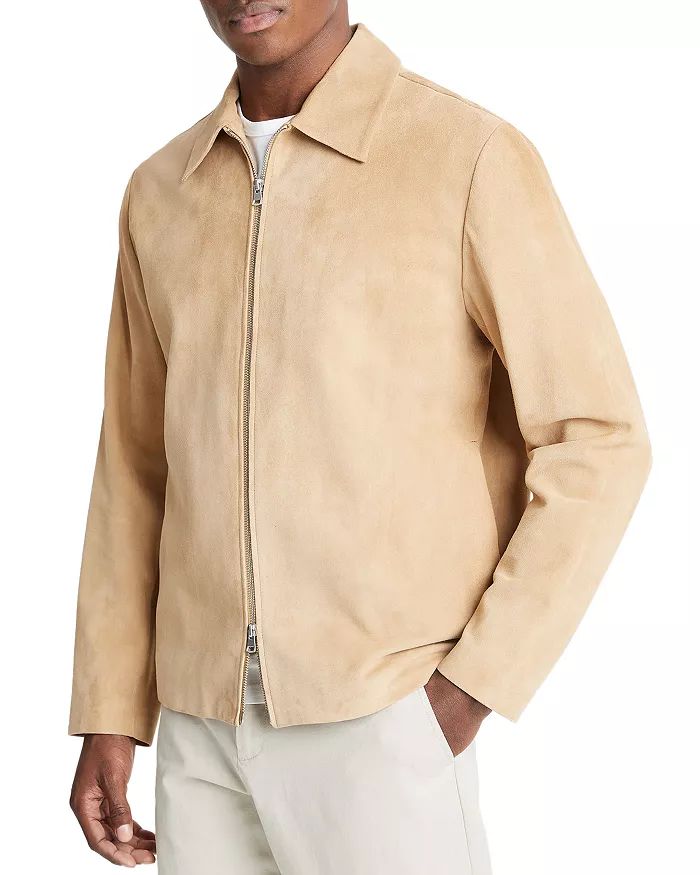 Regular Fit Zip Up Suede Jacket | Bloomingdale's (US)