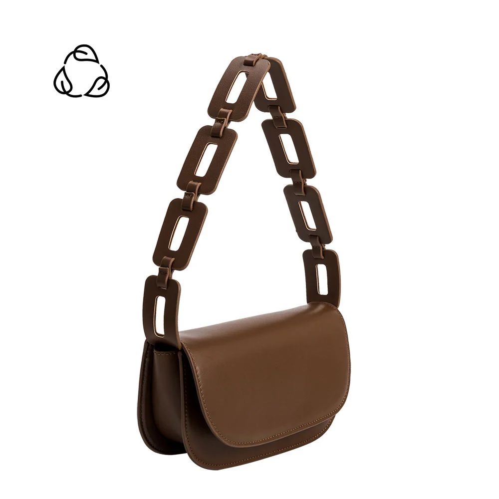 Inez Chocolate Recycled Vegan Shoulder Bag | Melie Bianco