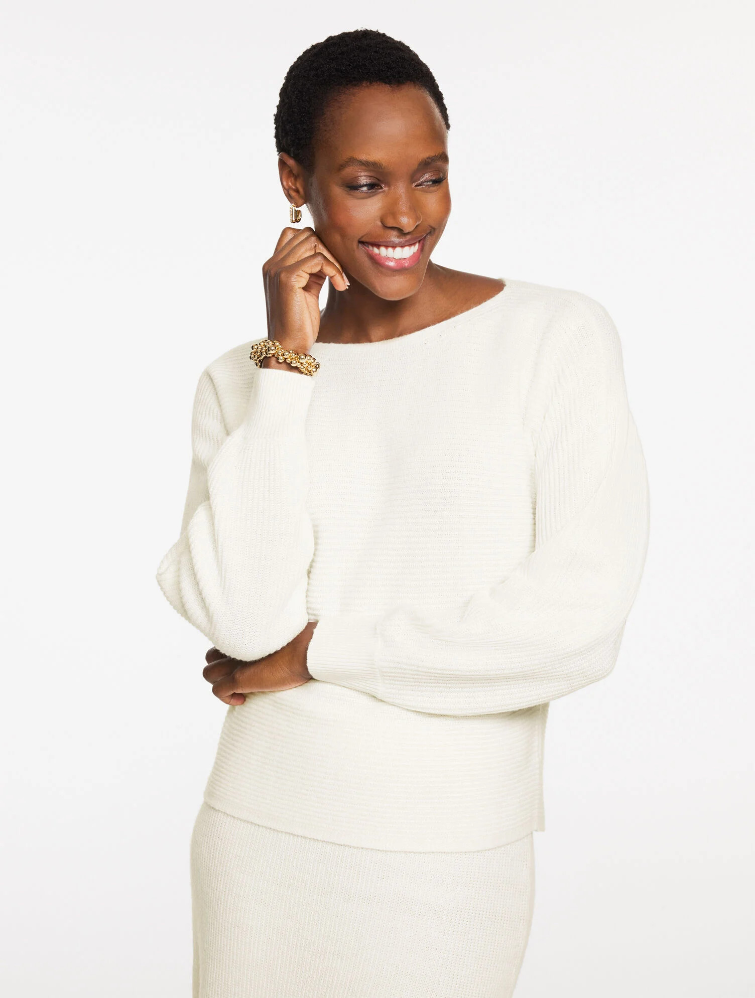 Ribbed Dolman Sleeve Sweater | Talbots