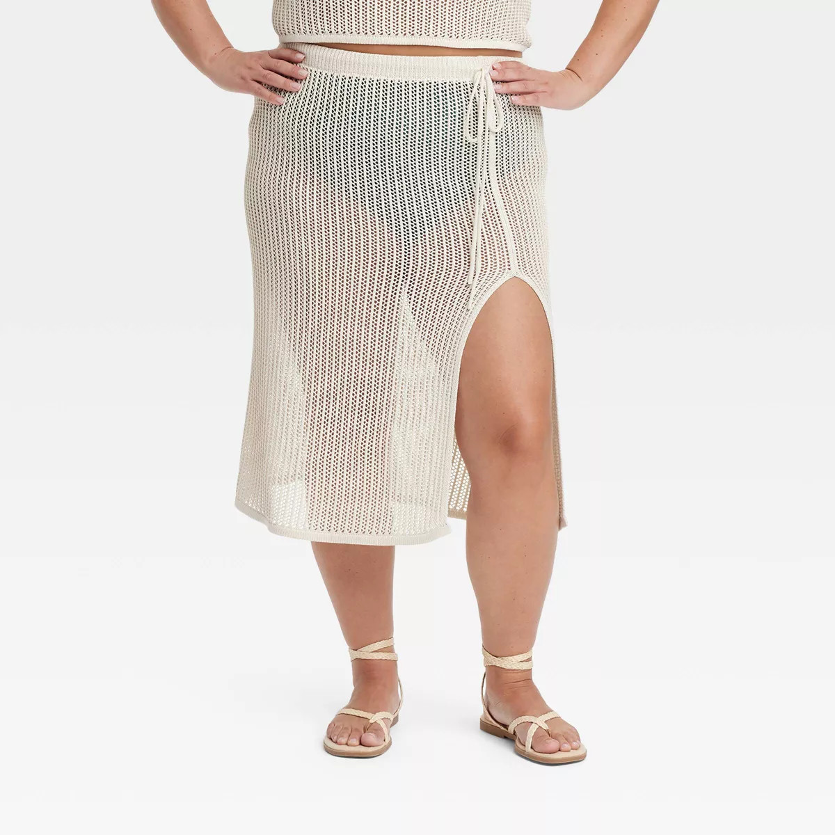 Women's Beach Bungalow Openwork Midi Skirt - A New Day™ | Target