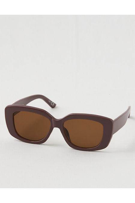 Aerie Squoval Sunglasses NULL Mauve One Size | Aerie