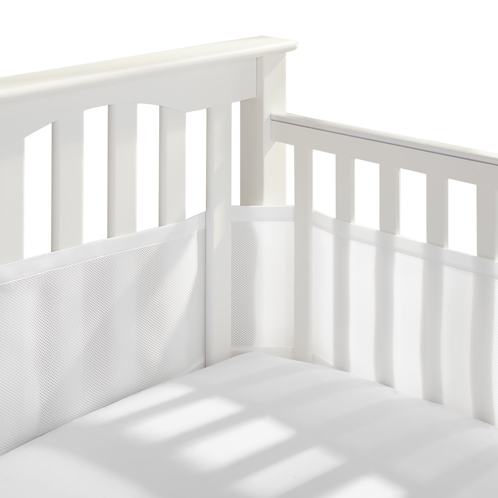 BreathableBaby Breathable Mesh Liner for Full-Size Cribs, Classic 3mm Mesh, White (Size 4FS Cover... | Amazon (US)