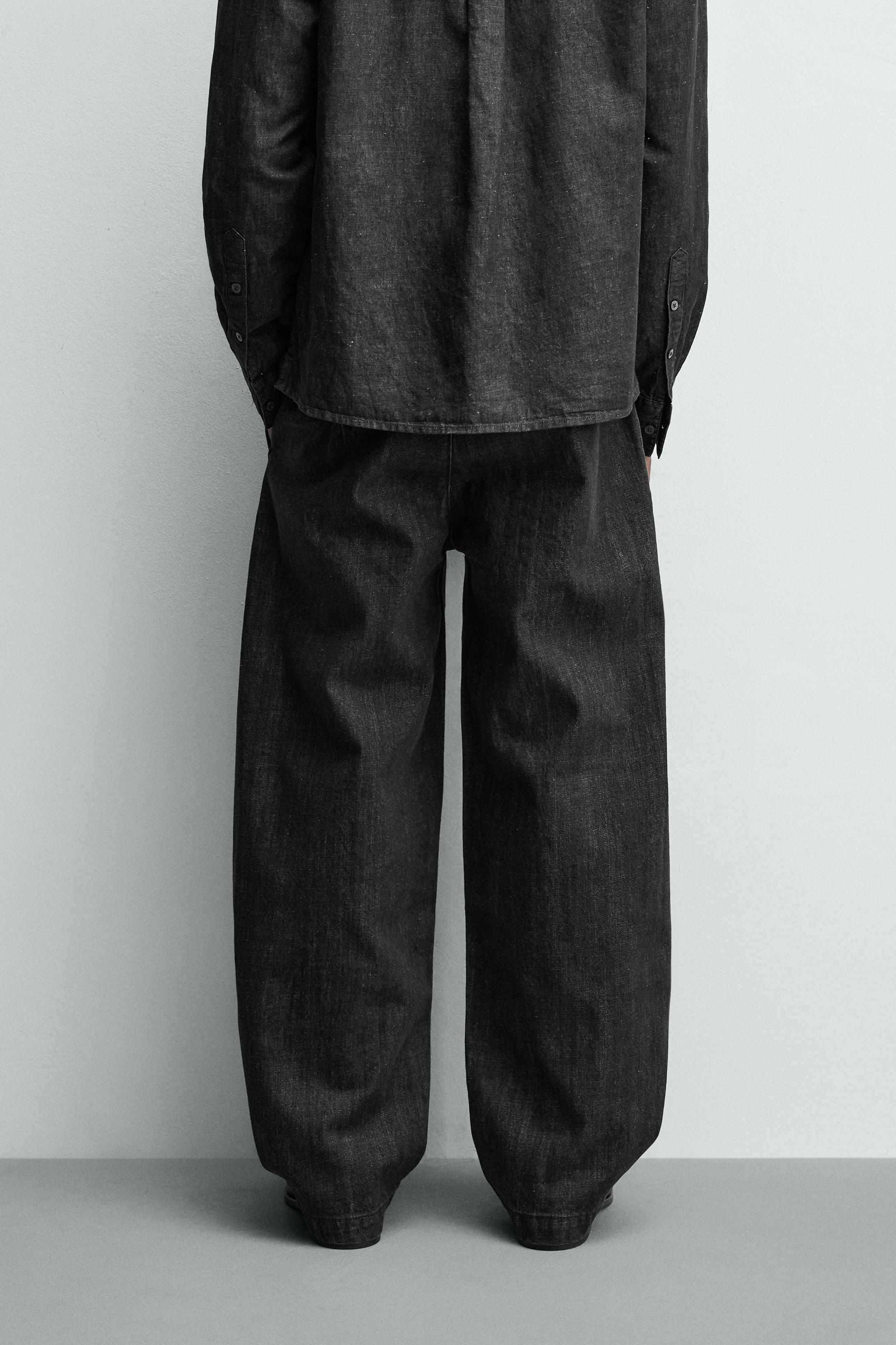 BARREL FIT DENIM CHINO PANTS | Zara US