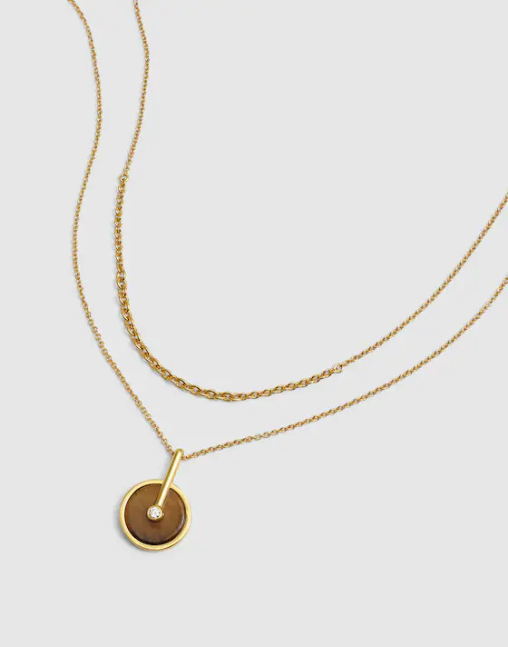 Two-Pack Stone Inlay Coin Necklace Set | Madewell
