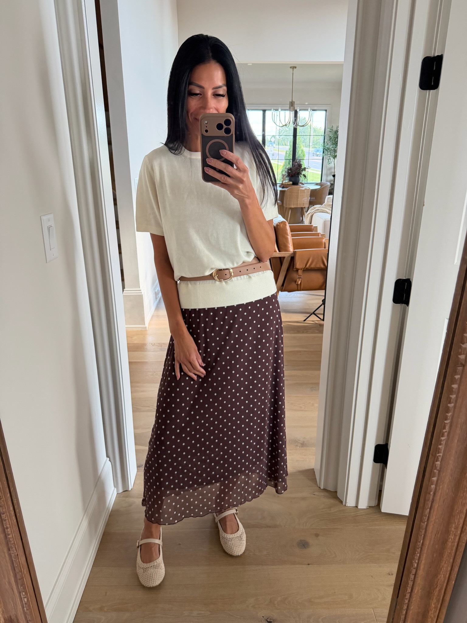 Love this outfit!!🤎 Such a cute way to transition into fall!





fall outfit, fall transition outfit, polka dot skirt, midi skirt outfit, fall fashion, transitional style, outfit inspiration, everyday outfit, women’s fashion, carla.bushey 

 #LTKootd #LTKSeasonal