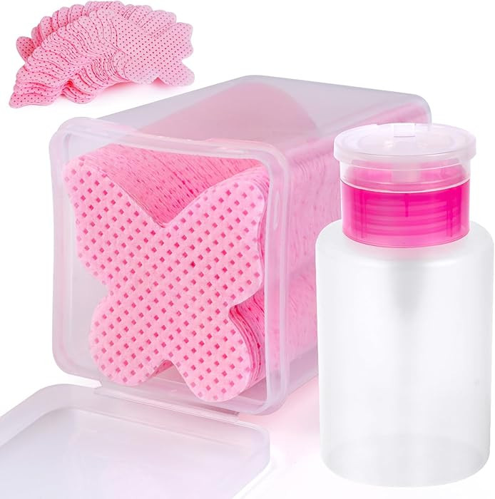 200PCS Lint Free Nail Wipes, Pink Lash Extensions Glue Cleaning Wipes, Nails Cleaning Pads Suppli... | Amazon (US)