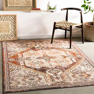 Kira Tribal Medallion Area Rug - 7'10" x 10'3" - Pink/Rust | Bed Bath & Beyond