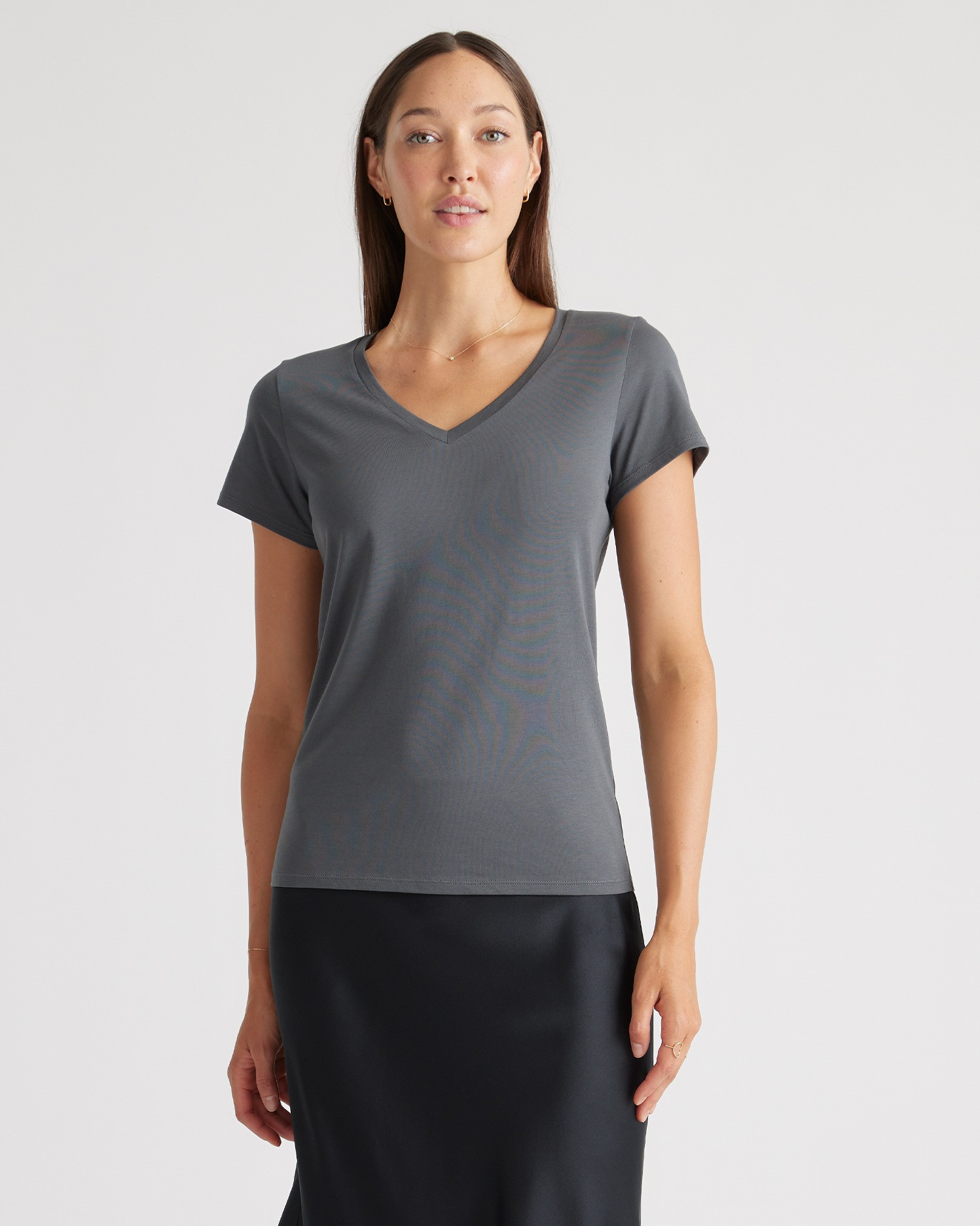Cotton Modal V Neck Tee | Quince