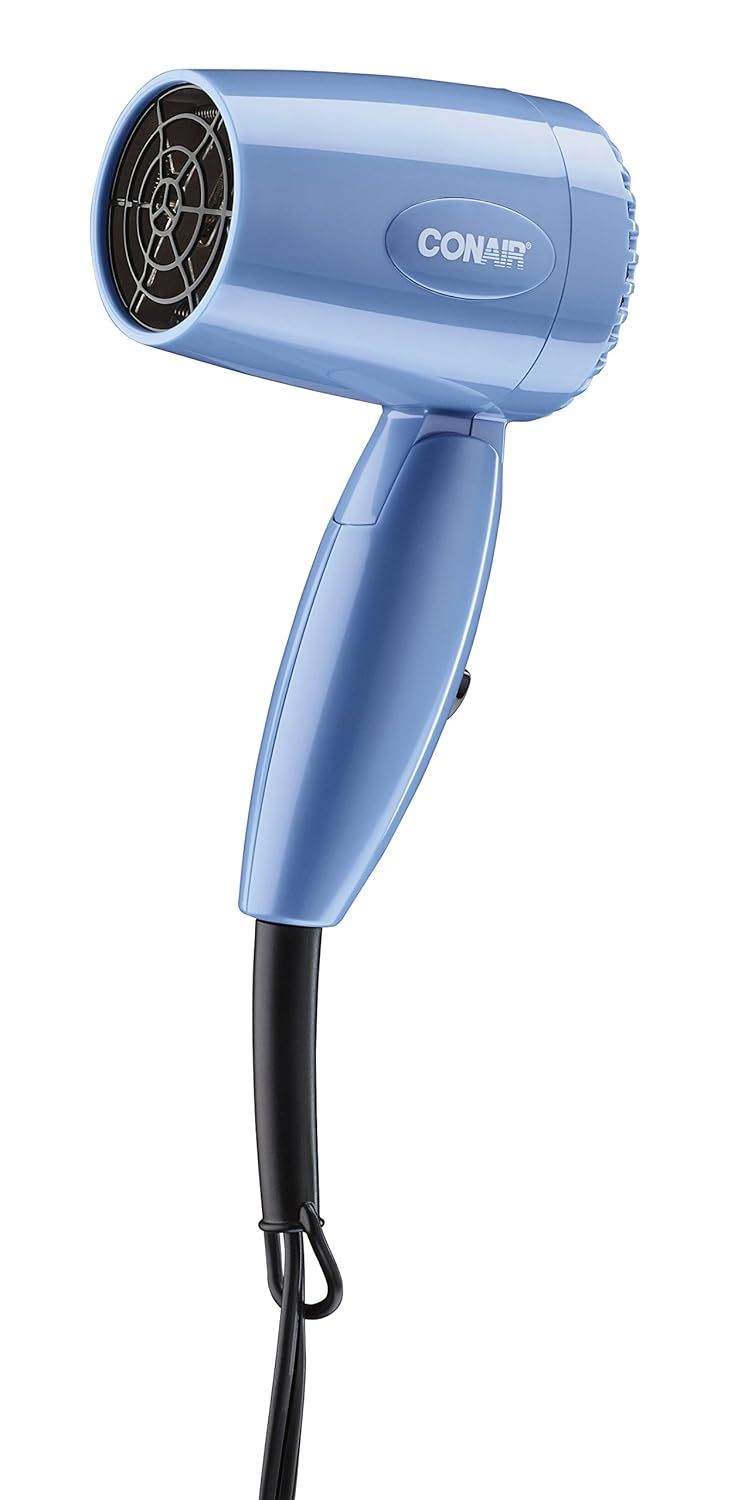 Conair Travel Hair Dryer with Dual Voltage, 1600W Compact Hair Dryer with Folding Handle, Travel ... | Amazon (US)