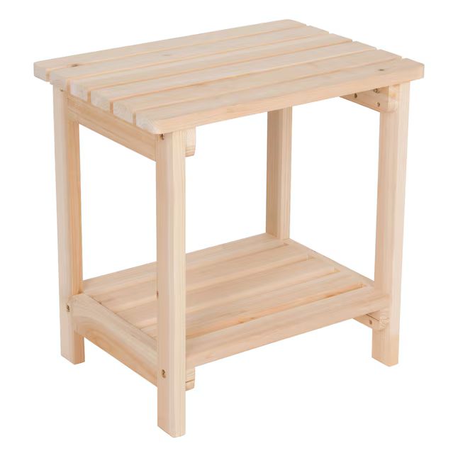 Shine Company Rectangle Outdoor End Table 14-in W x 19.75-in L | Lowe's
