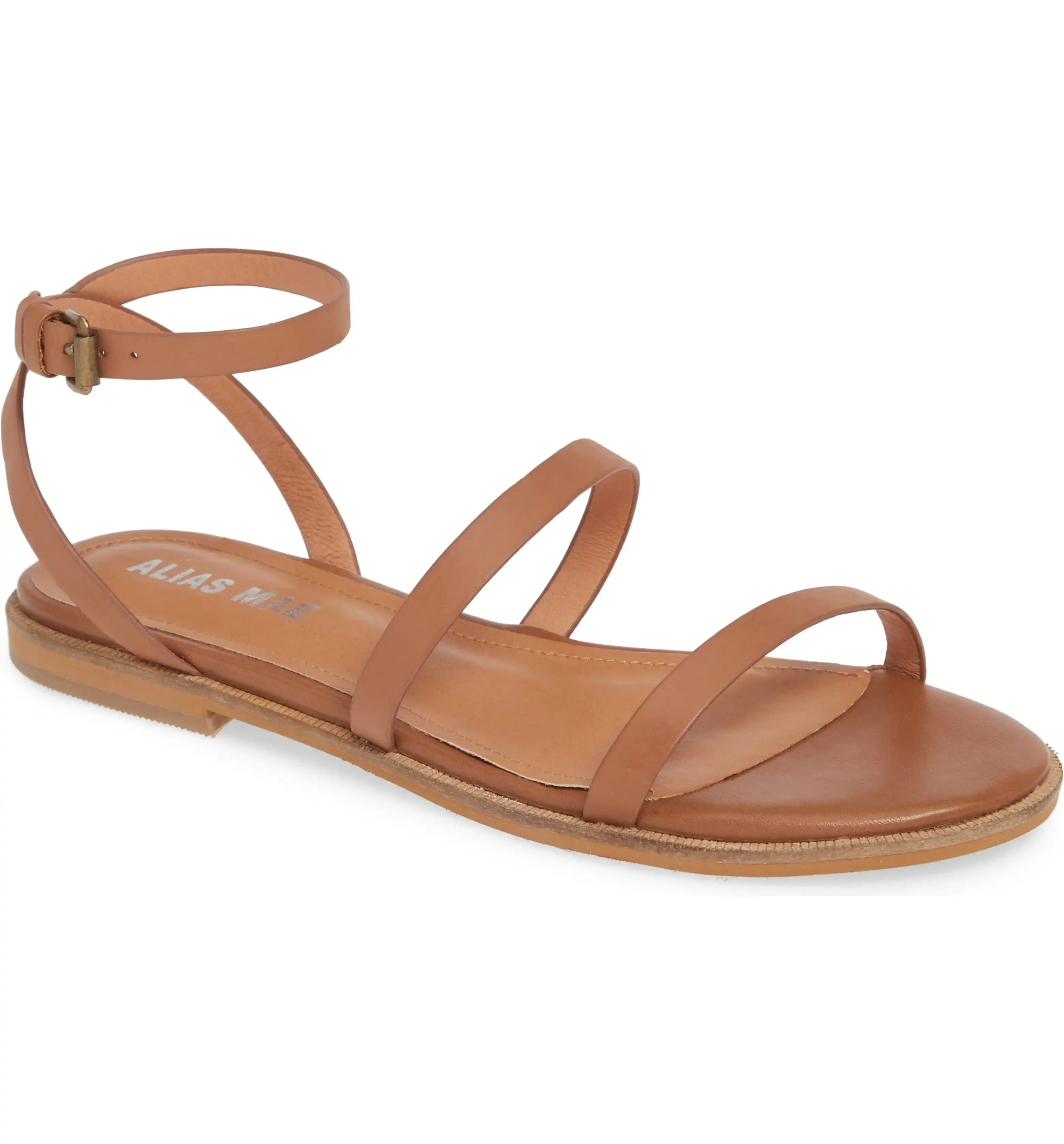 Theta Ankle Strap Flat Sandal | Nordstrom