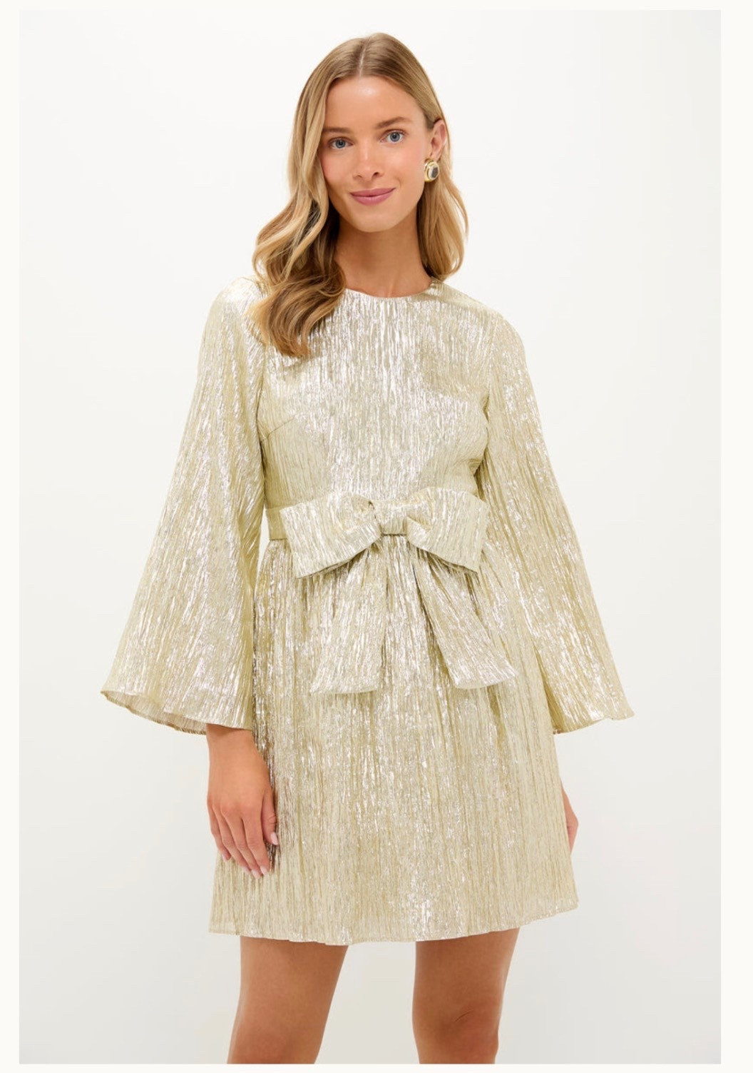 HYACINTH HOUSE
Gold Plisse Carol Bow Mini Dress
Christmas looks also amazing New Year’s Eve outfit

Shine bright in the Carol Dress, designed with a lustrous metallic finish and an ultra-feminine bow at the waist. Its playful silhouette and subtle texture make it a show-stopping choice for cocktail hours, festive soirées, or holiday celebrations


#LTKParties #LTKGiftGuide #LTKHoliday