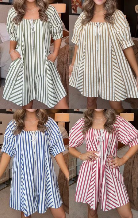 these stripe rompers couldn’t be any cuter 🙌🏼 #amazonspringfashion #romperoutfitinspo #affordablewomensclothing amazon spring fashion must have summer stripe romper easy outfit inspo affordable womens clothing 

#LTKSeasonal #LTKStyleTip #LTKFindsUnder50