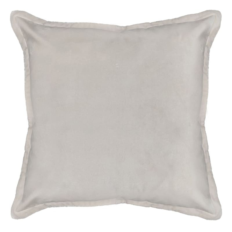Cream Cotton Velvet Euro Throw Pillow, 24" | At Home