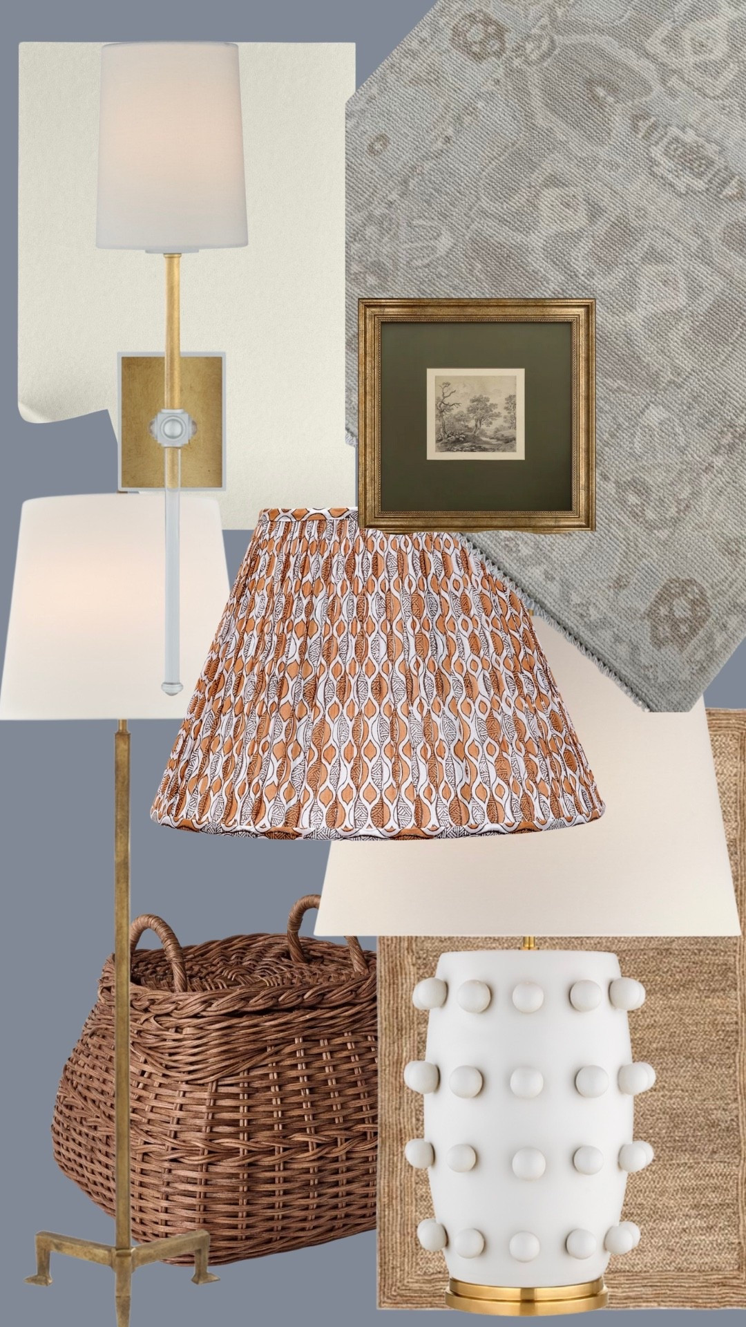 Living room decor lamps lampshade rug artwork baskets paint colors

#LTKHome