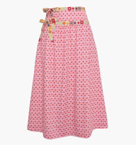 The Faris Skirt - Pink Cala Check | Hill House Home US