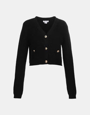 Ribbed Knit V Neck Fitted Cardigan | Urban Revivo