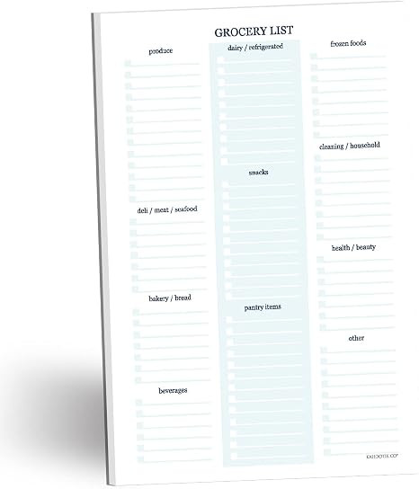 Grocery List Notepad- Organized List For Quick and Easy Shopping, Always Know What’s For Dinner... | Amazon (US)