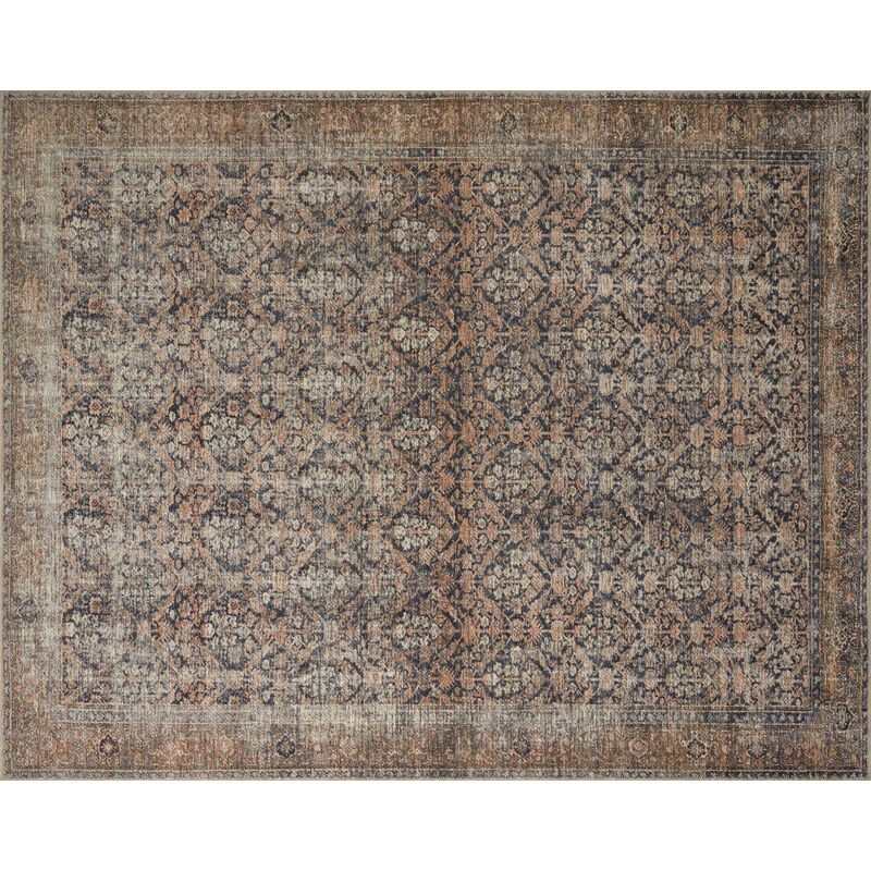 Billie Rug, Ink/Salmon | One Kings Lane