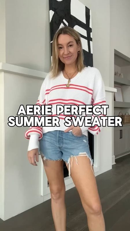 The perfect summer sweater from Aerie! Fits tts & comes in tons of colors. On sale right now for only $20! 

#LTKsalealert #LTKstyletip #LTKVideo