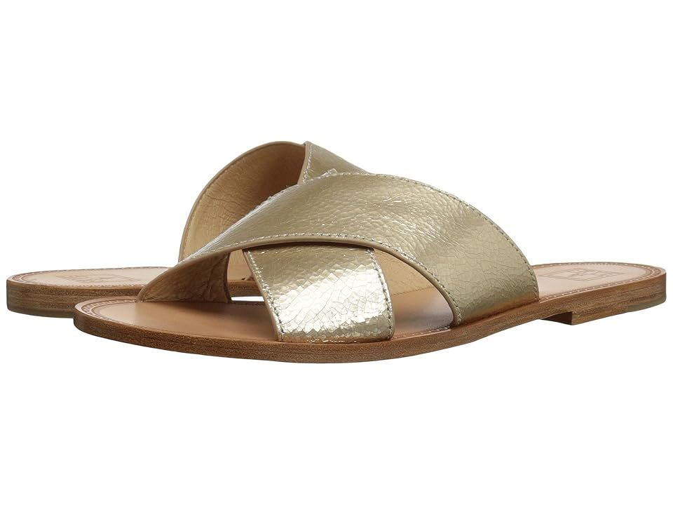 Frye Ruth Criss Cross (Gold Metallic Leather) Women's Sandals | 6pm