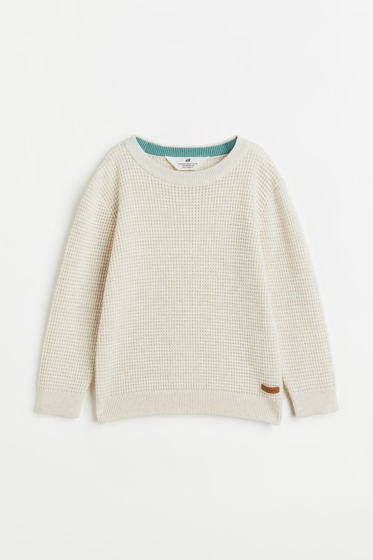 Waffle-knit Cotton Sweater | H&M (US + CA)