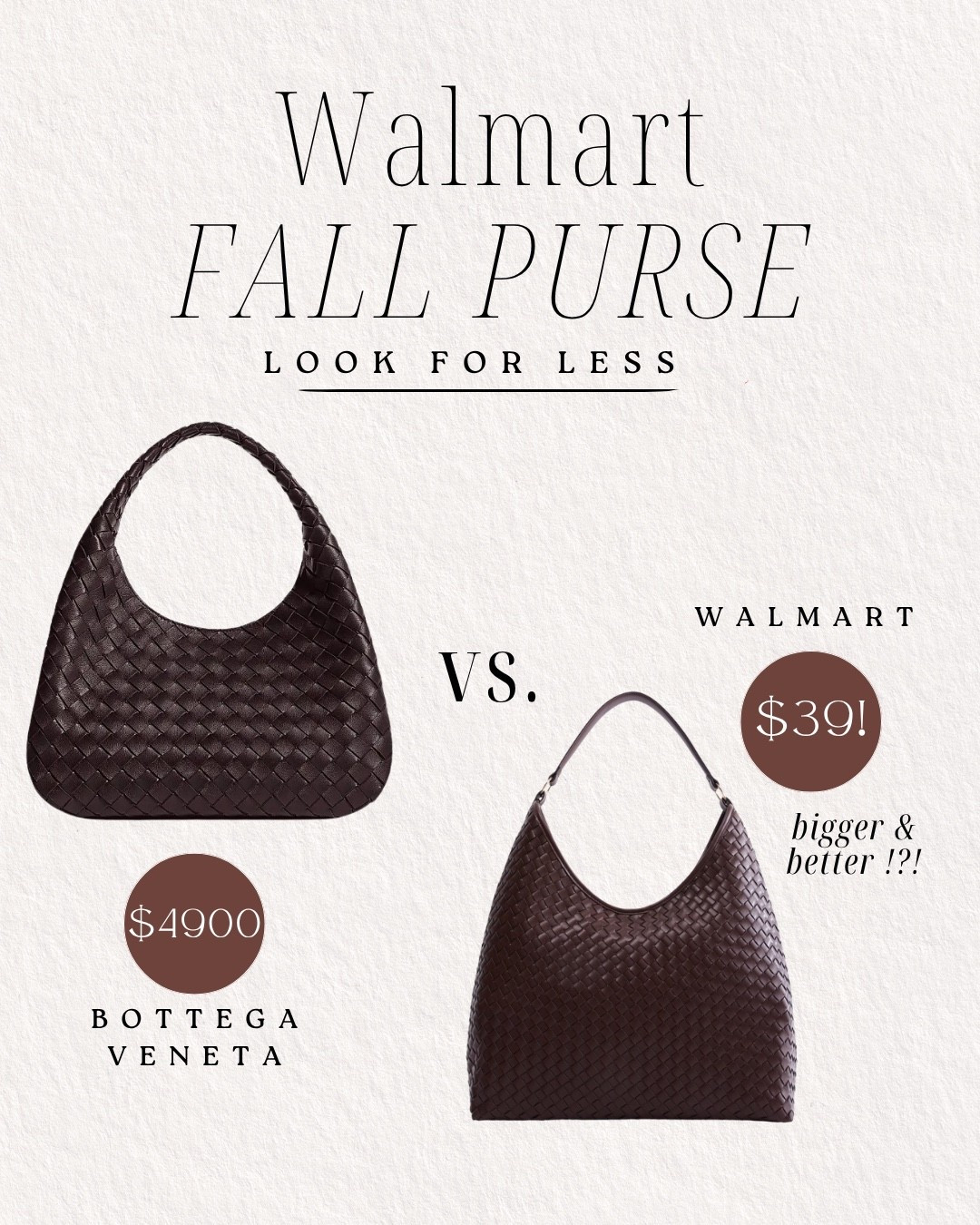 Walmart woven bags that look designer! Designer inspired purses at Walmart - new Walmart brand called scenario just launched! 😱 check out these designer inspired pieces for fall from @Walmart

#LTKWorkwear #LTKootd #LTKSeasonal