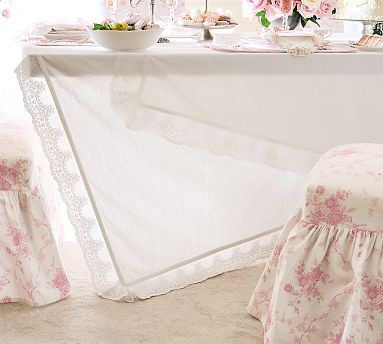 LoveShackFancy Ruffle Crochet Tablecloth | Pottery Barn (US)