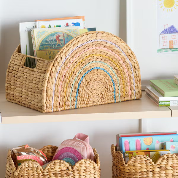 The Container Store Rainbow Water Hyacinth Basket | The Container Store