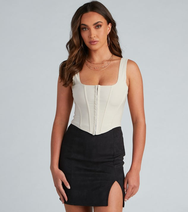 Hook and Eye Corset Crop Top | Windsor Stores