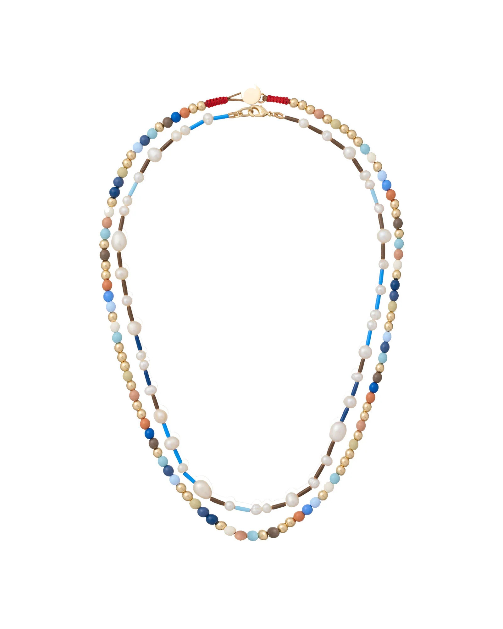 The Happy Baby Bead Necklace Duo in Denim | Roxanne Assoulin