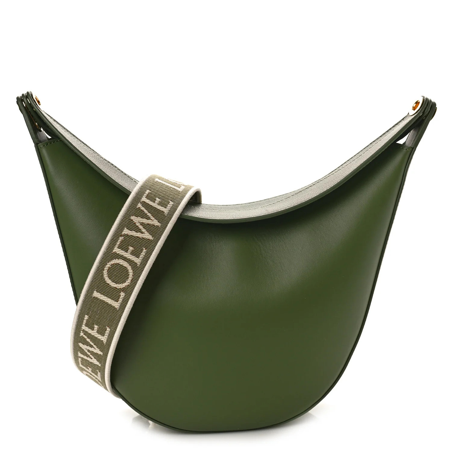 Satin Calfskin Jacquard Medium Luna Bag Avocado Green | FASHIONPHILE (US)