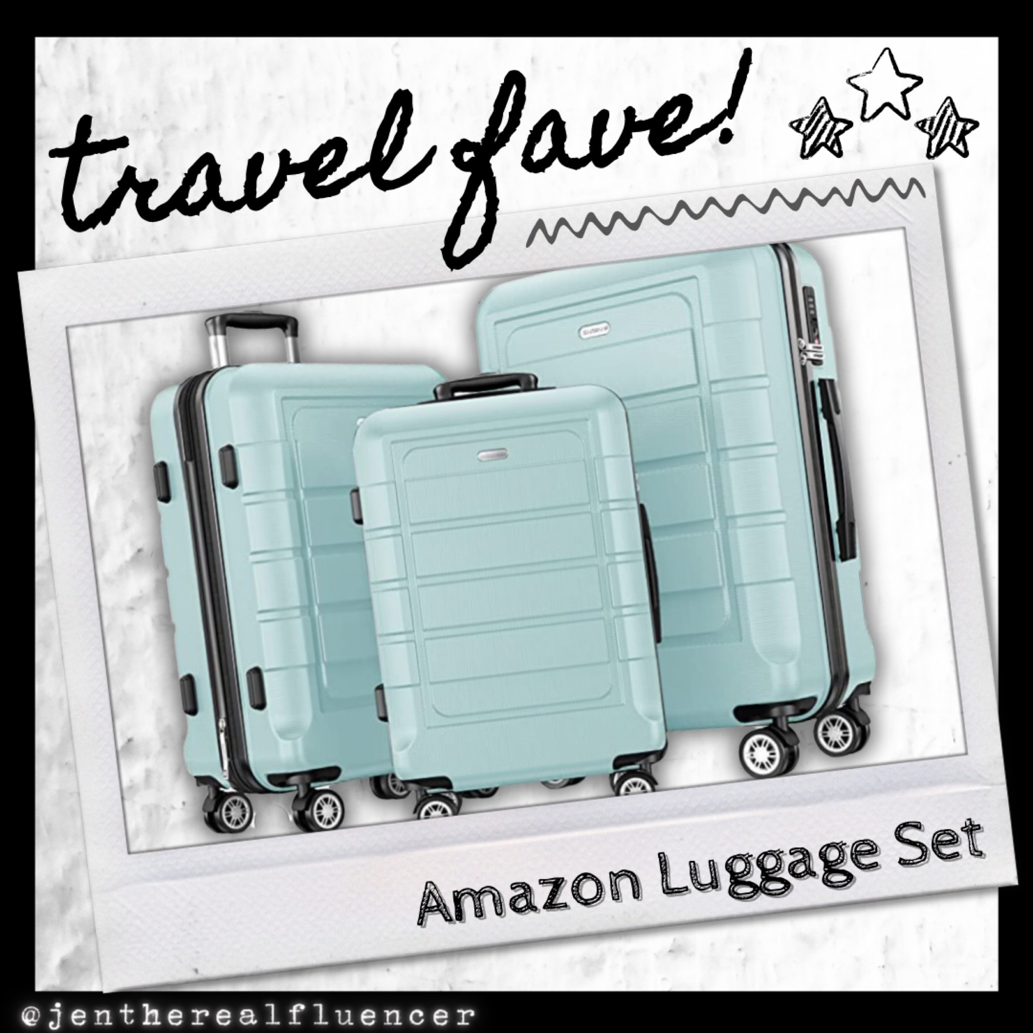 ✈️ TRAVEL FAVORITE!✈️
Amazon Luggage Set, Mint Green & Expandable 
••I paired mine with the duffle bag that I linked & it looks so cute sitting on top of the rolling suitcase!

#amazon #amazonfind #amazonfinds #founditonamazon #amazonstyle #lifestyle #travel #travel #vacation #vacay #tropical #resort #outfit #inspiration Travel outfit, vacation outfit, travel ootd, vacation ootd, resort outfit, resort ootd, travel style, vacation style, resort style, vacay style, travel fashion, vacay fashion, vacation fashion, resort fashion, travel outfit idea, travel outfit ideas, vacation outfit idea, vacation outfit ideas, resort outfit idea, resort outfit ideas, vacay outfit idea, vacay outfit ideas #casual #casualoutfit #casualfashion #casualstyle #casuallook #weekend #weekendoutfit #weekendoutfitidea #weekendfashion #weekendstyle #weekendlook #travel #traveloutfit #travelstyle #travelfashion #airport #airportoutfit #airportstyle #airportfashion #travellook #airportlook #green #olive #olivegreen #hunter #huntergreen #kelly #kellygreen #forest #forestgreen #greenoutfit #outfitwithgreen #greenstyle #greenoutfitinspo #greenlook #greenoutfitinspiration 

#LTKswim #LTKtravel #LTKhome