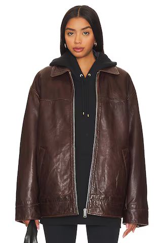 LAMARQUE Theia Jacket in Dark Brown from Revolve.com | Revolve Clothing (Global)