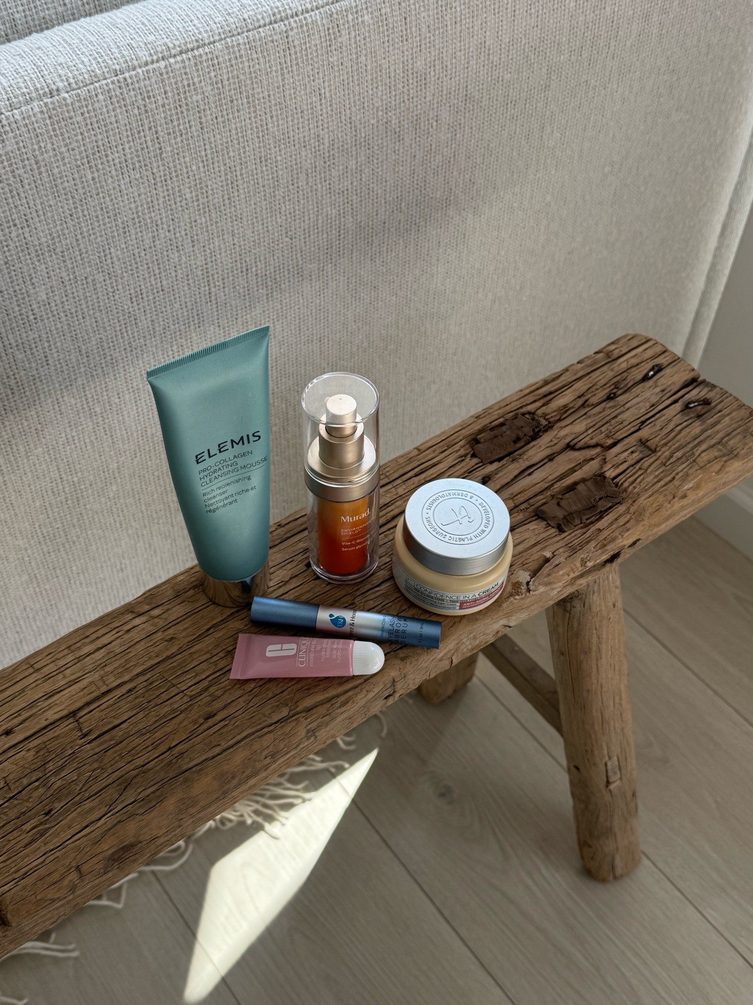 AM skincare line up 🥹