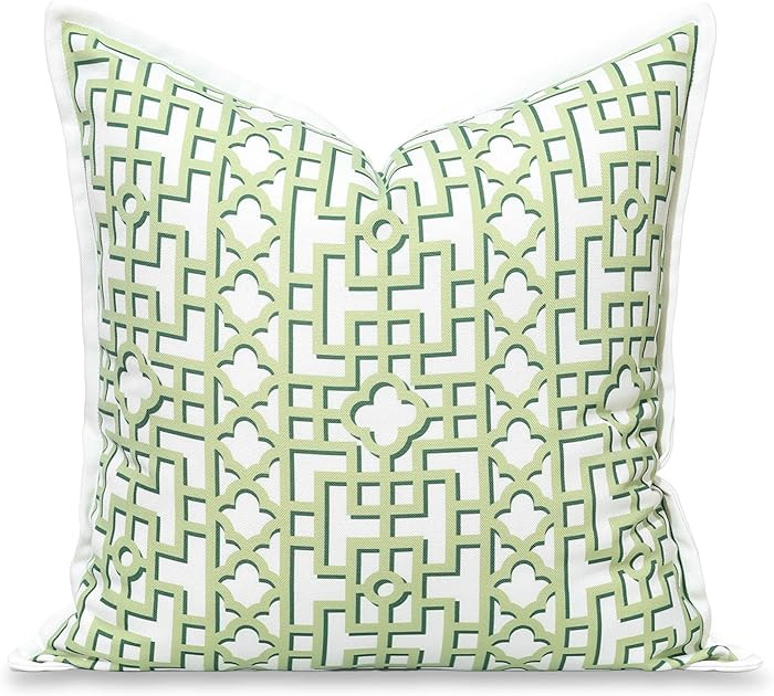 Hofdeco Premium Grandmillennial Coastal Hampton Patio Indoor Outdoor Throw Pillow Cover Only, 20"... | Amazon (US)
