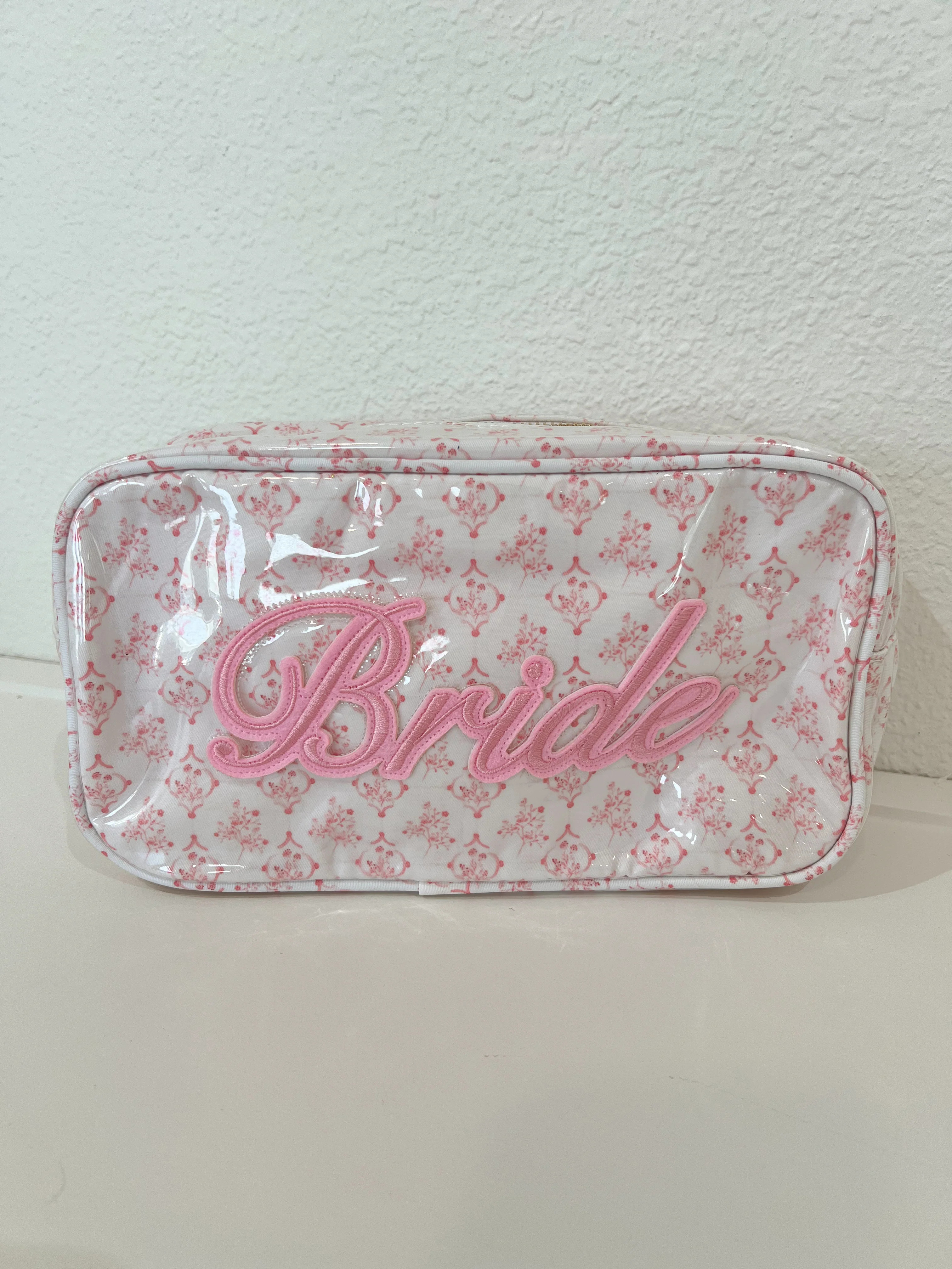 Pink + Blue Toile - Bride Large Bag | KenzKustomz