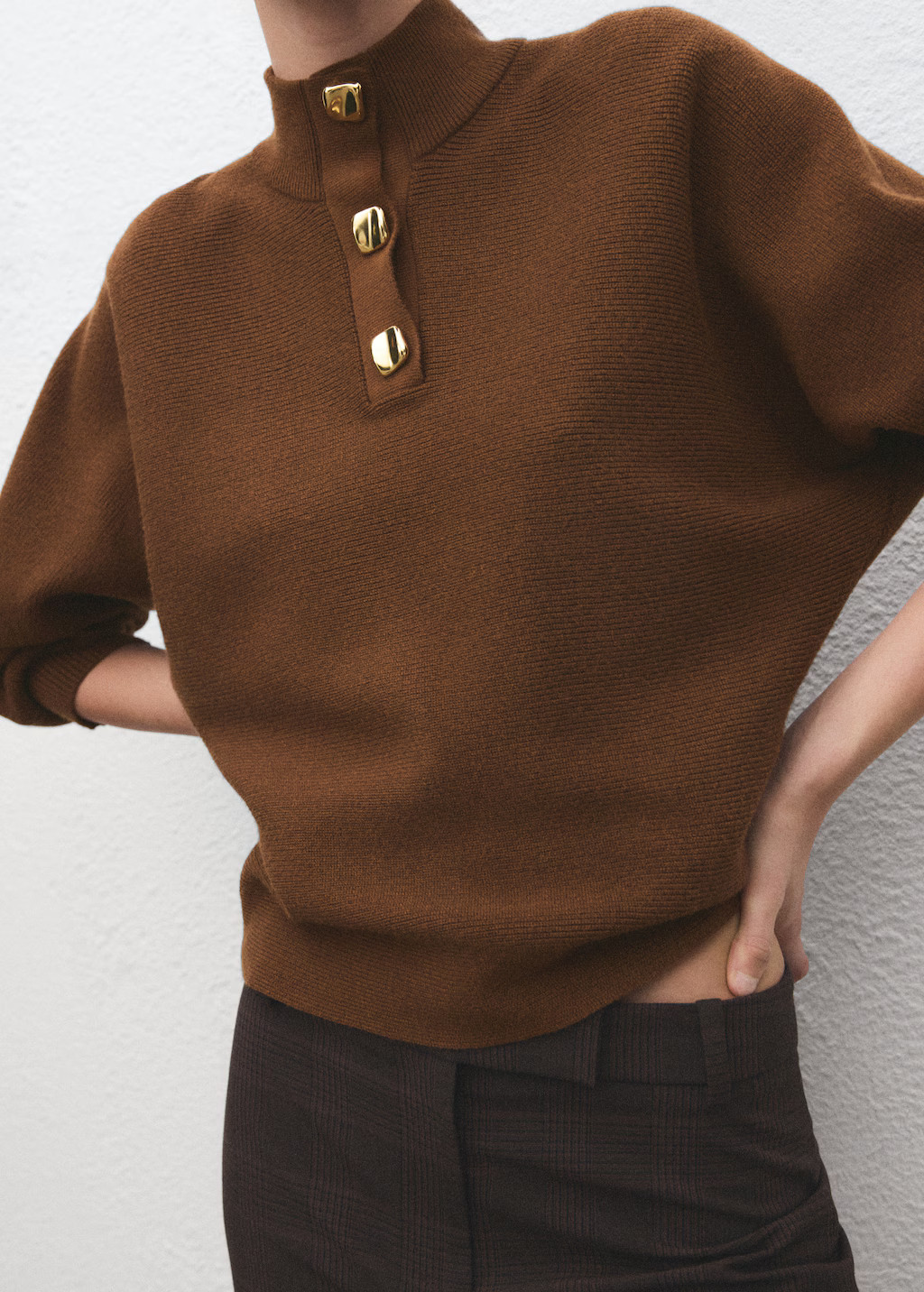 Turtleneck sweater with jewel buttons | Mango (US/MX/AU)