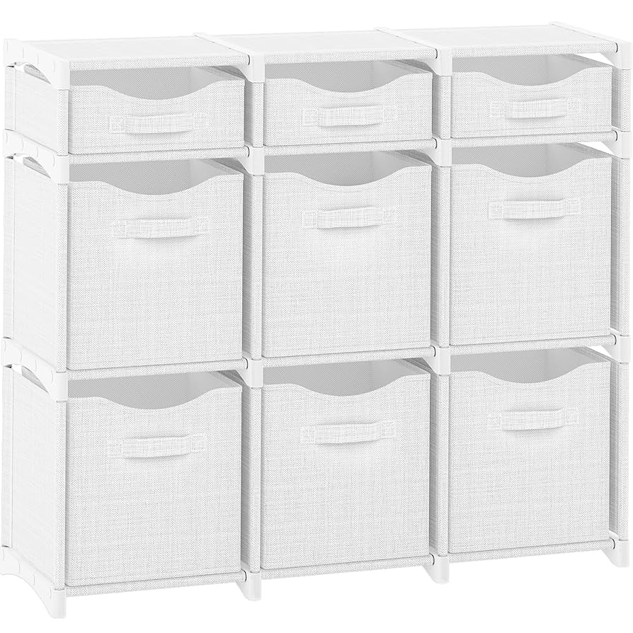 9 Cube Closet Organizers And Storage | Includes All Storage Cube Bins | Easy To Assemble Closet S... | Amazon (US)