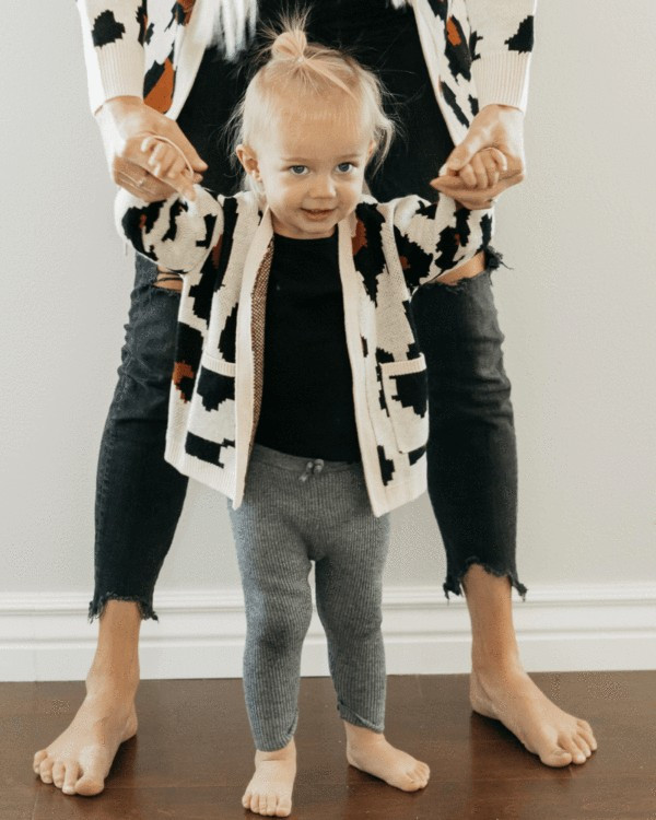 Kris Mommy & Me Oversized Cardigan - Neutral Leopard | Bailey's Blossoms