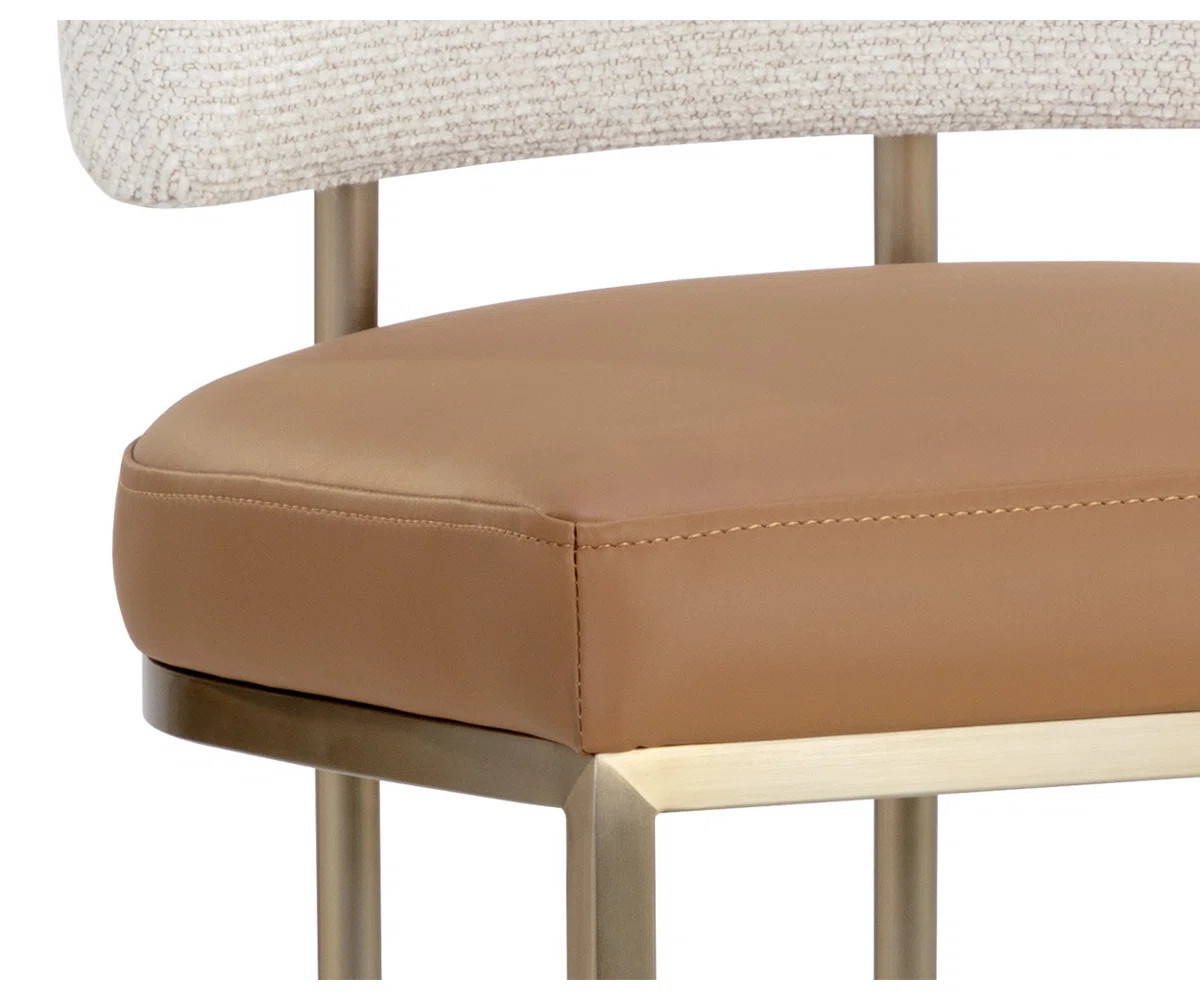 LARISSA BARSTOOL - NAPA COGNAC / RHEA LIGHT BARLEY - Brown | Wayfair North America