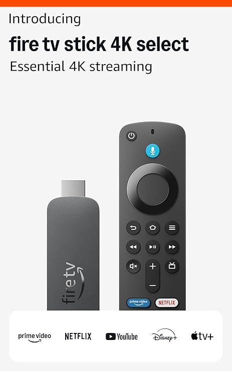 Amazon Fire TV Stick 4K Select (newest model), start streaming in 4K, AI-powered search, and free... | Amazon (US)