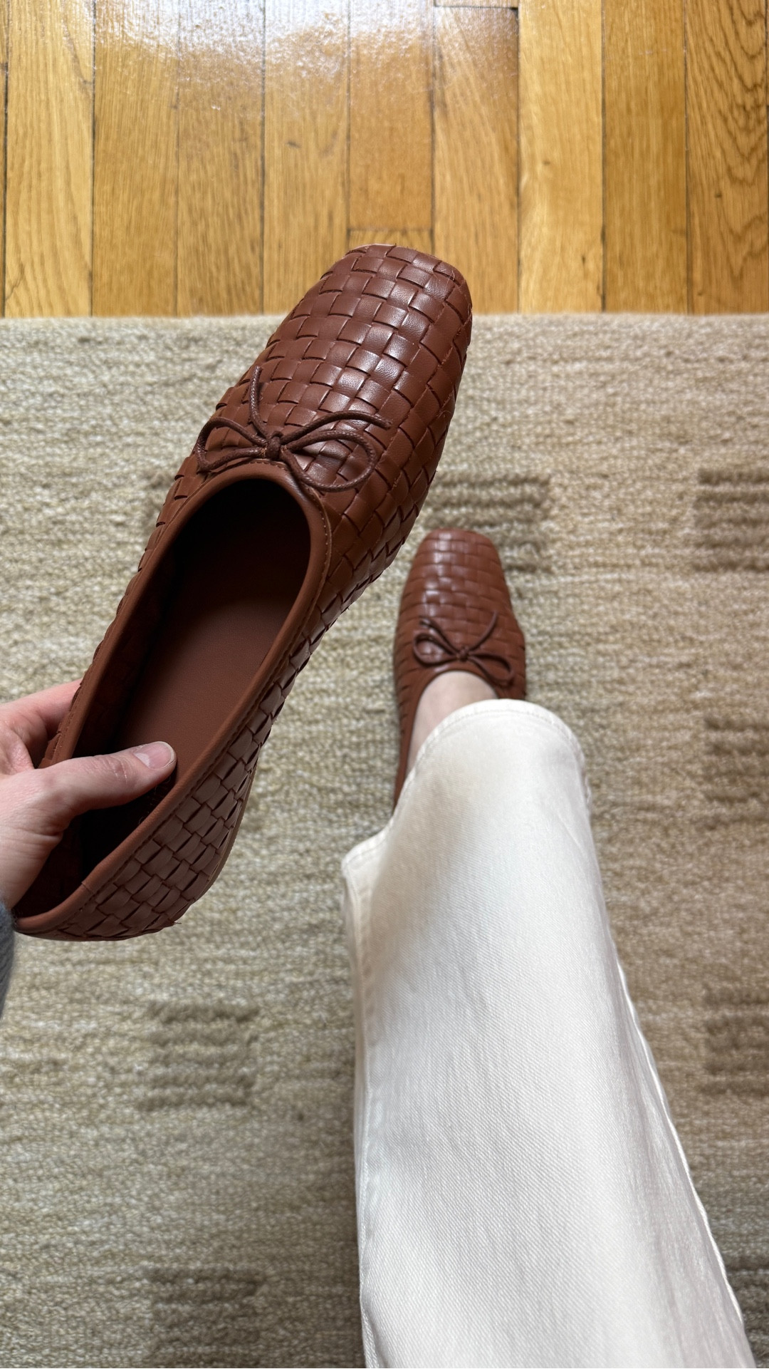 The prettiest woven leather flats for spring. 10k step tested. Wearing 7. I’m usually 6.5-7. Free shipping 