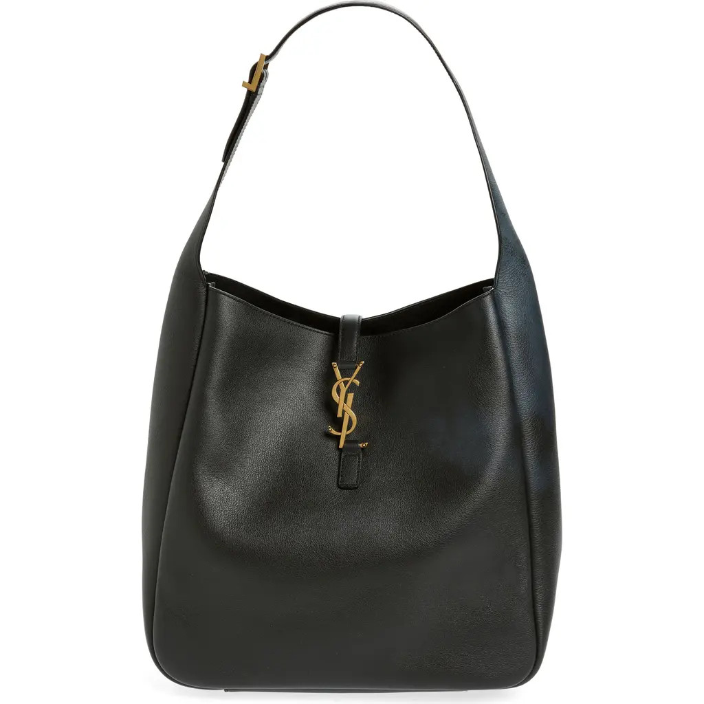 Saint Laurent Large Le 5 À 7 Leather Hobo Bag in Noir at Nordstrom | Nordstrom