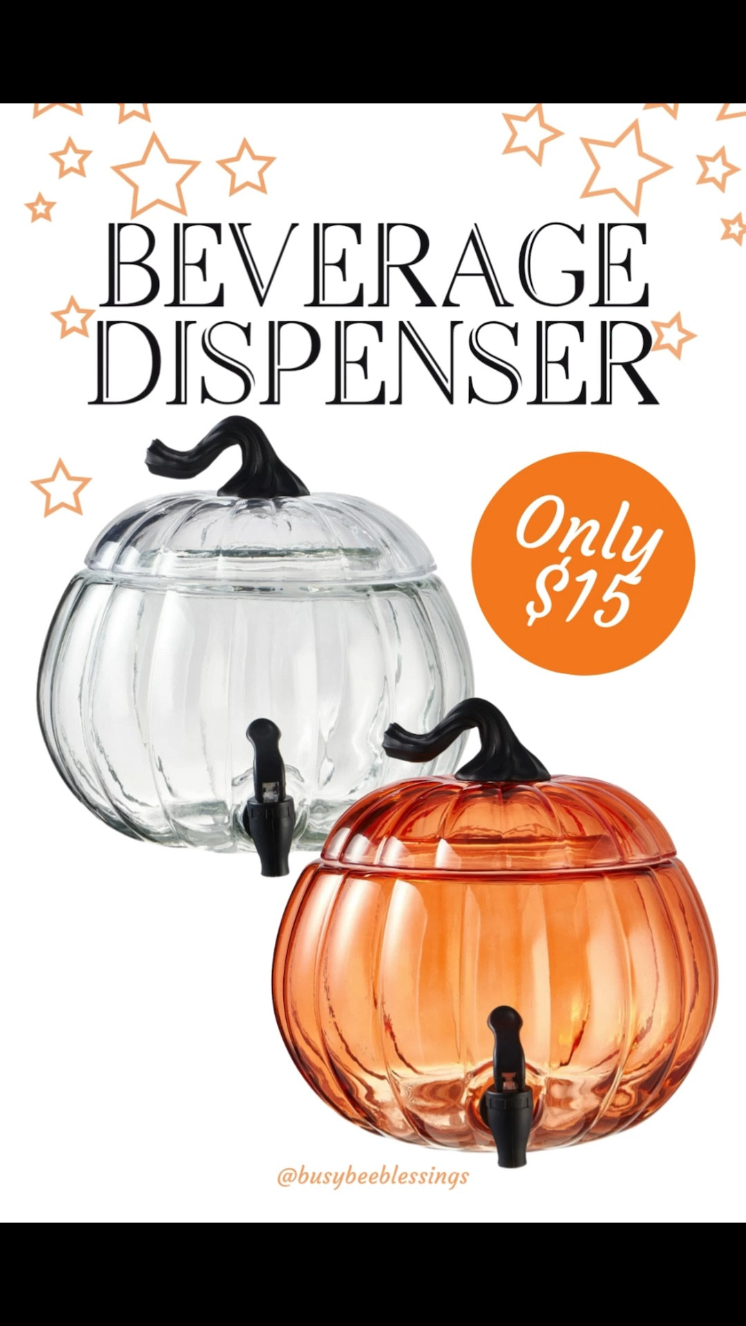 This 1.5-Gallon Clear (or orange) Pumpkin Glass Beverage Dispenser is the ultimate Halloween entertaining must-have. Crafted from clear glass with a playful pumpkin silhouette, it shows off your festive punch, cider, or witches’ brew in the most boo-tiful way. The easy-pour spout makes serving a breeze, and the sturdy lid keeps your concoctions fresh all night long. Perfect for parties, gatherings, or even a chic fall display on your counter.

#LTKHome #LTKSeasonal #LTKParties