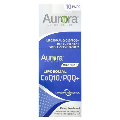 Aurora Nutrascience Liposomal CoQ10/PQQ+, 10 Packets, 0.68 fl oz (20 ml) Each | Target