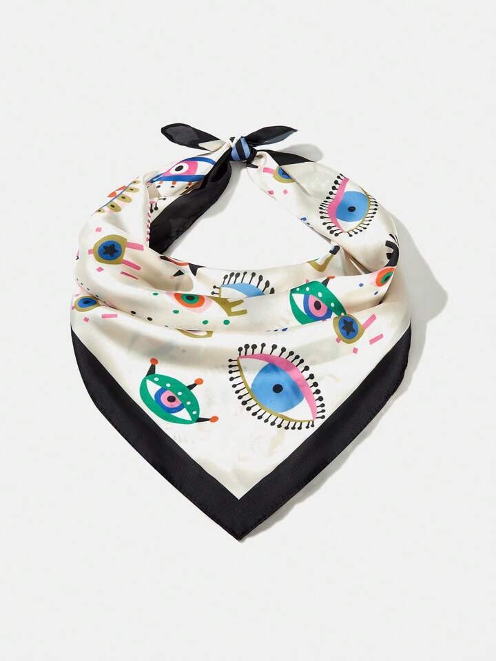 solmariart 1pc dames oogpatroon mode bandana, voor decoratie | SHEIN